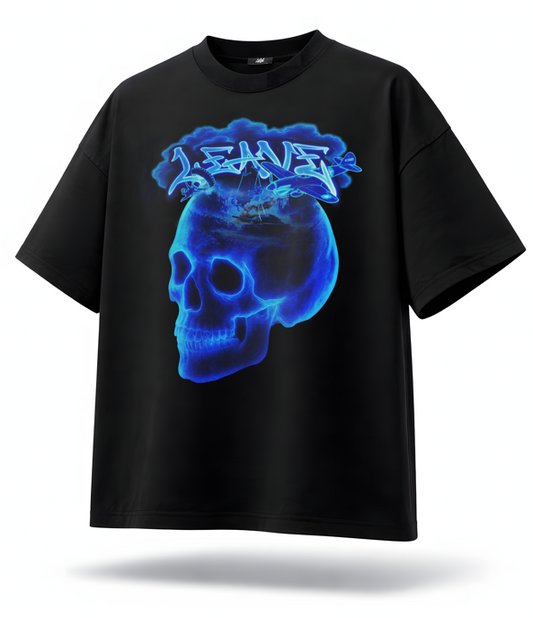 Boxy Tee X-Ray Skull - Leave World Wide