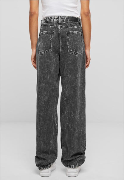 Distressed 90's Wide Leg Denim Pants